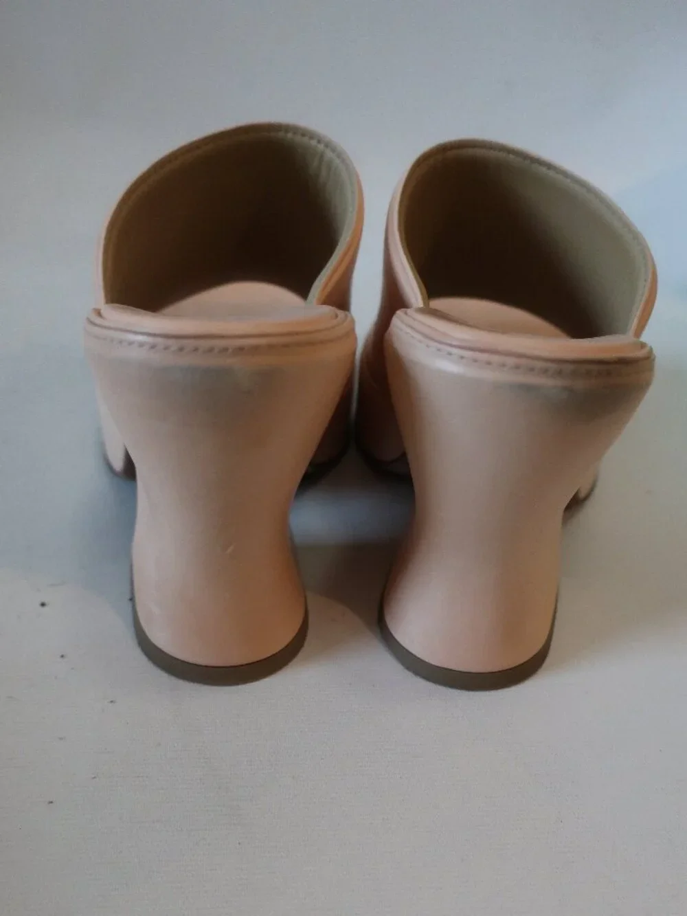 Authentic Bottega Veneta Lagoon Platform Slide Leather Sculpt Heels 40 US/10